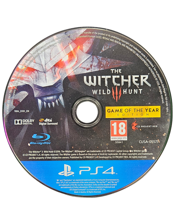 The Witcher 3 Wild Hunt Game of the Year Edition PAL PlayStation 4 PS4 for action role playing video game fans featuring expansive open world exploration epic fantasy storytelling monster hunting deep character progression complete edition with downloadable content immersive combat collectible gaming appeal disc
