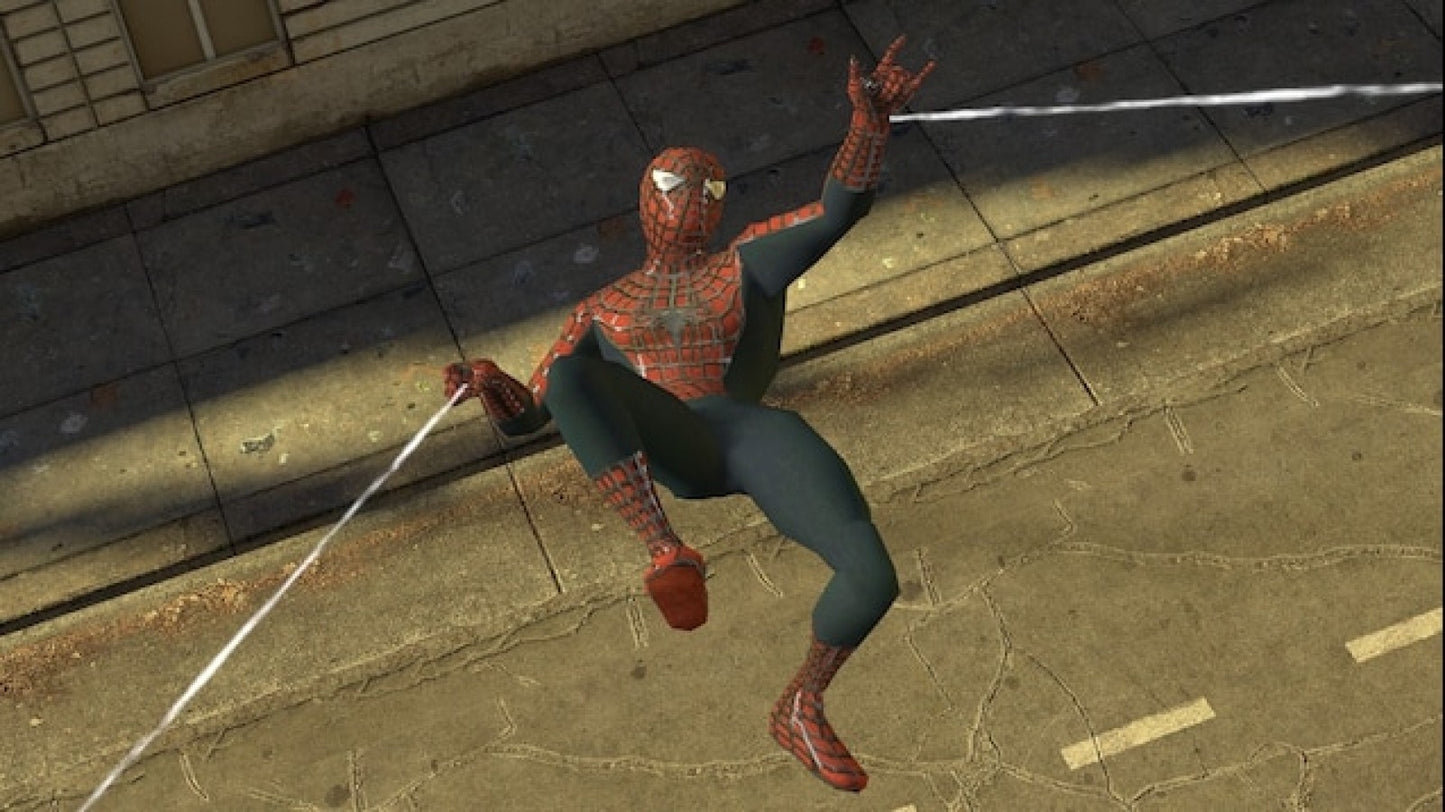 Spider-Man 2 Nintendo GameCube open-world action-adventure web-swinging combat missions based on the film Doctor Octopus villain gameplay