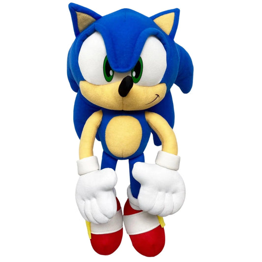 Sonic the Hedgehog 12 inch plush toy featuring classic blue mascot design soft stuffed collectible official Sega merchandise and iconic video game character display plush