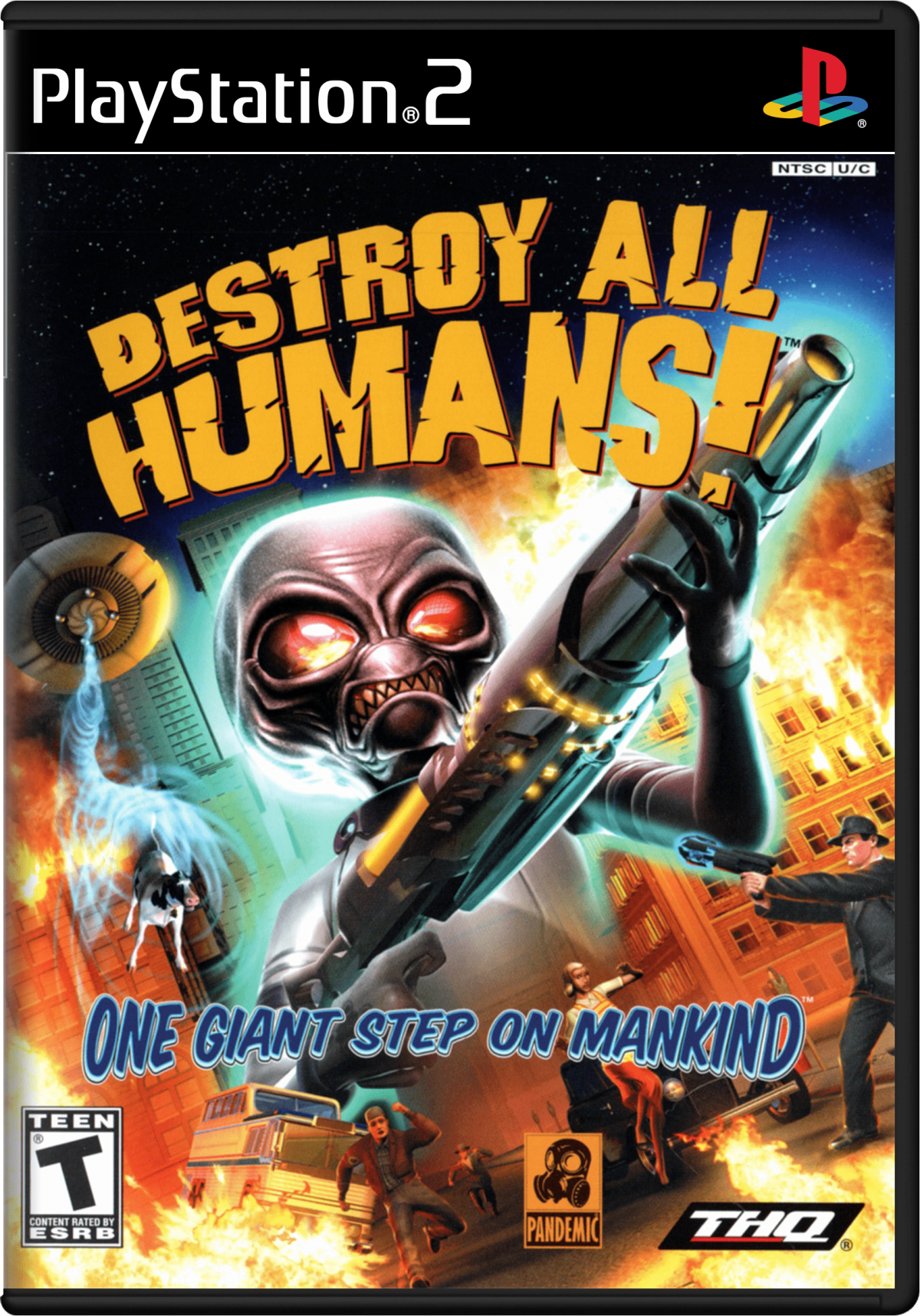 Destroy All Humans PlayStation 2 retro video game action adventure cover art (2005)