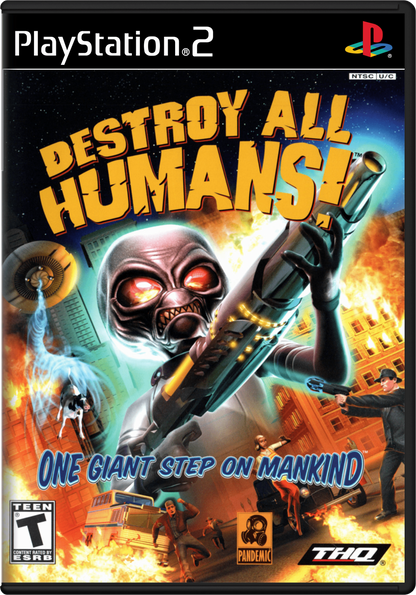 Destroy All Humans PlayStation 2 retro video game action adventure cover art (2005)