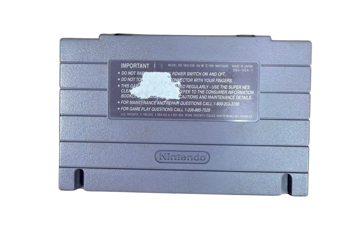 Arcana Super Nintendo SNES retro video game featuring classic fantasy RPG gameplay turn based combat dungeon exploration magic spells and strategic battles. Arcana SNES role playing adventure with collectible retro gaming appeal for Super Nintendo fans and RPG enthusiasts back of cartridge