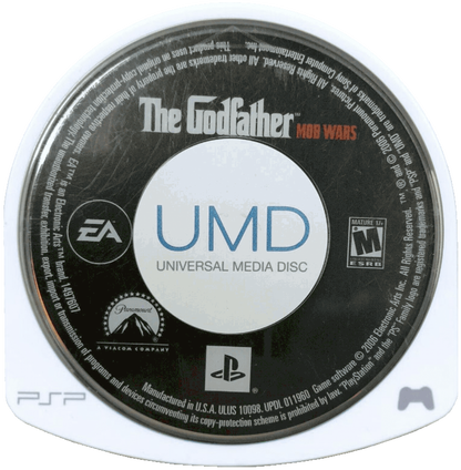 The Godfather: Mob Wars disc for PlayStation Portable (PSP) action-adventure video game