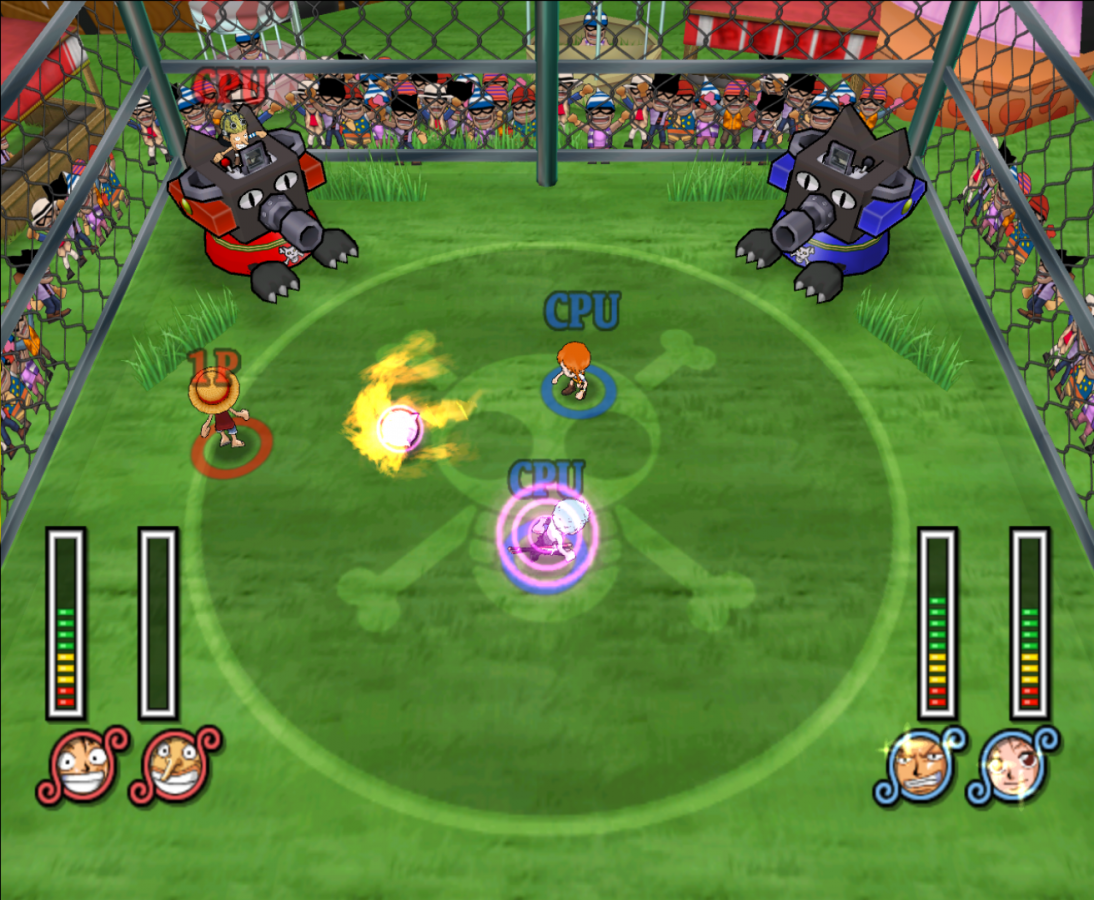 One Piece Pirates Carnival for GameCube featuring party style mini games and characters from the One Piece universe gameplay
