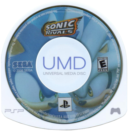 Retro Sonic Rivals Greatest Hits PSP inspired design featuring fast paced platform racing gameplay aesthetic vintage PlayStation Portable Sonic the Hedgehog rivalry battles colorful side scrolling action speed focused handheld gaming nostalgia Sega arcade style presentation UMD 