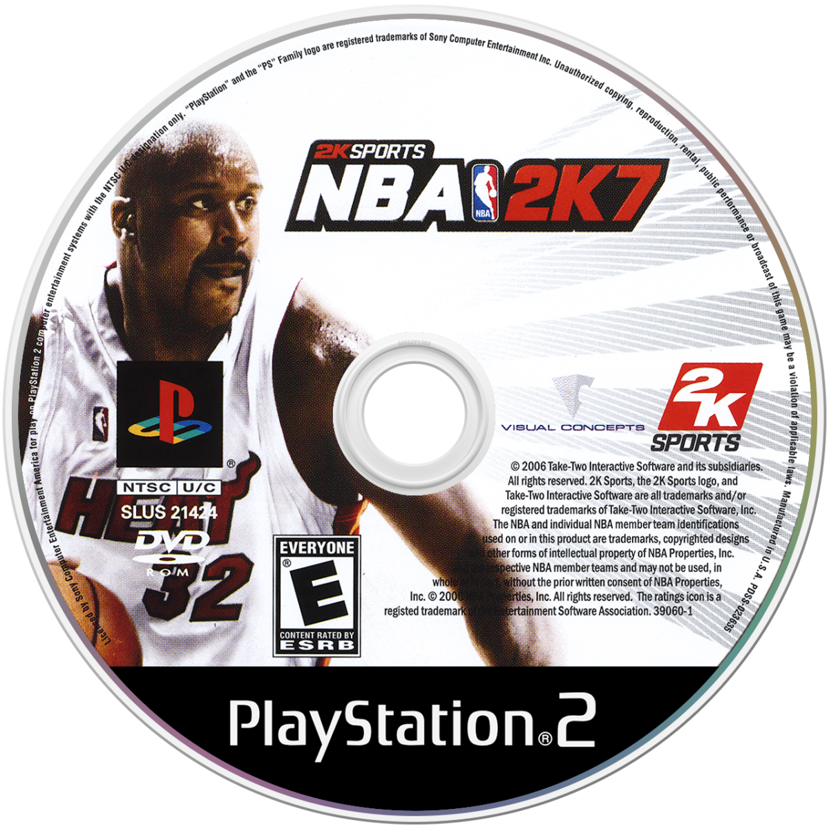 NBA 2K7 – PlayStation 2 (PS2) basketball sports video game disc