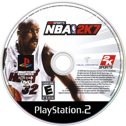 NBA 2K7 – PlayStation 2 (PS2) basketball sports video game disc