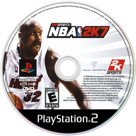 NBA 2K7 – PlayStation 2 (PS2) basketball sports video game disc