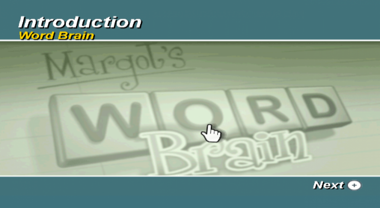 Margot's Word Brain – Nintendo Wii (Wii) word puzzle educational video game title screen