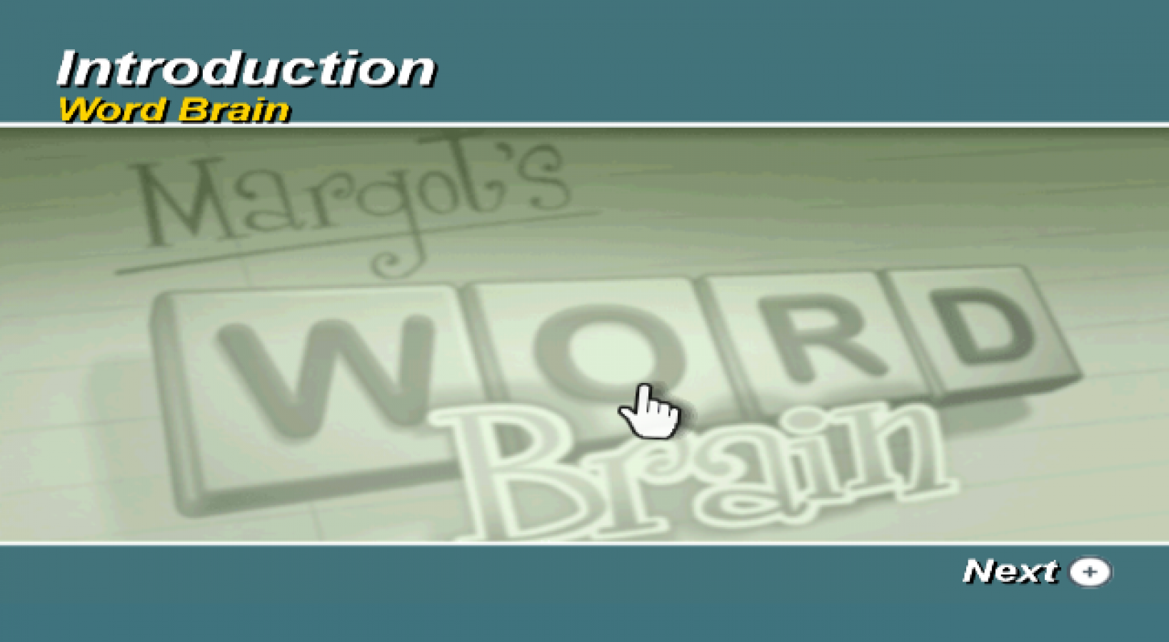 Margot's Word Brain – Nintendo Wii (Wii) word puzzle educational video game title screen