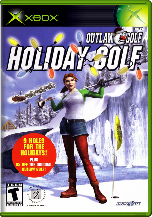 Outlaw Golf Holiday Golf for Xbox (Xbox), cover art sports golf video game.