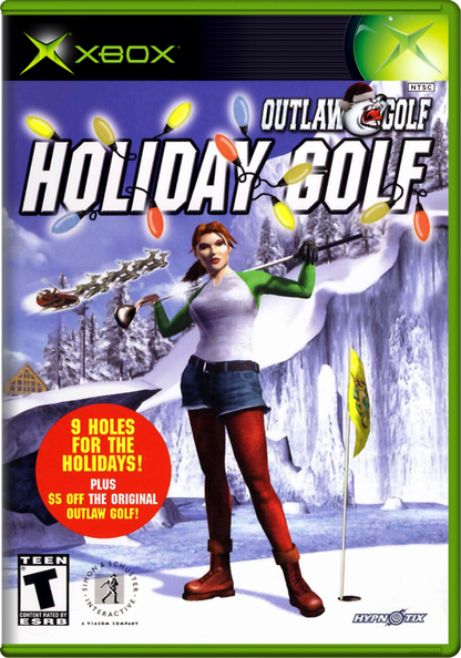 Outlaw Golf Holiday Golf for Xbox (Xbox), cover art sports golf video game.