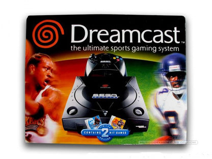 Front of the Sega Sports black Dreamcast box showing logo, game branding, and cover art