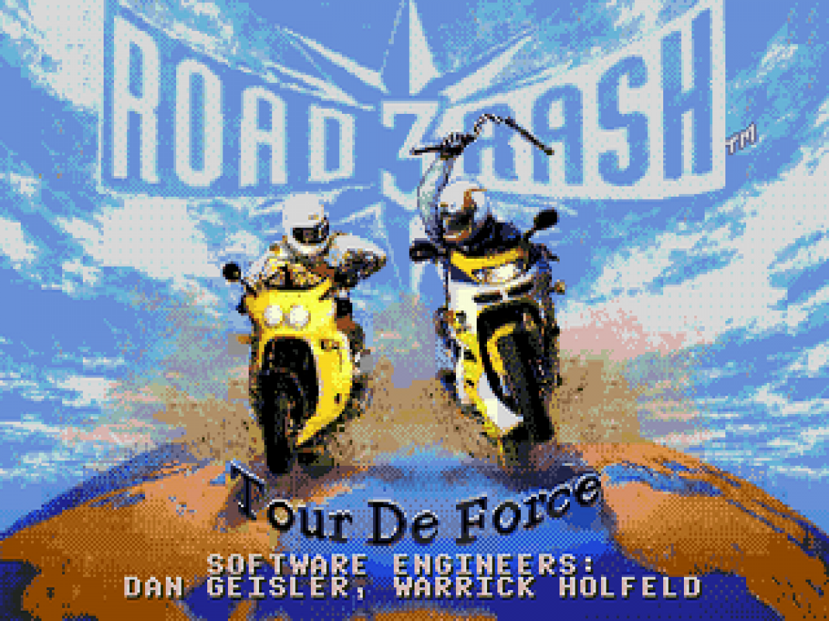 Road Rash 3 title screen for Sega Genesis (GEN) video game