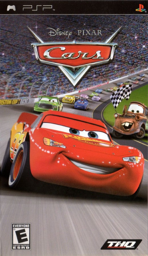 Disney Pixar Cars – PlayStation Portable (PSP) cover art for racing adventure video game