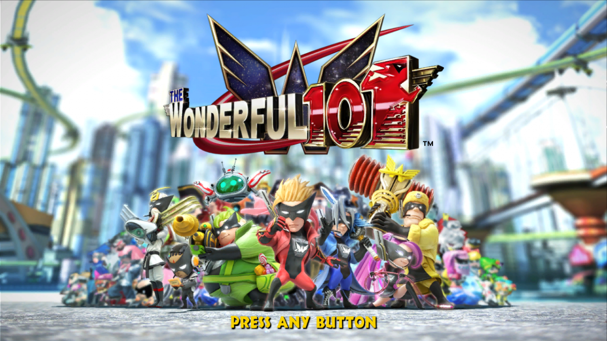 Wonderful 101 title screen art for Nintendo Wii U (WiiU) video game 
