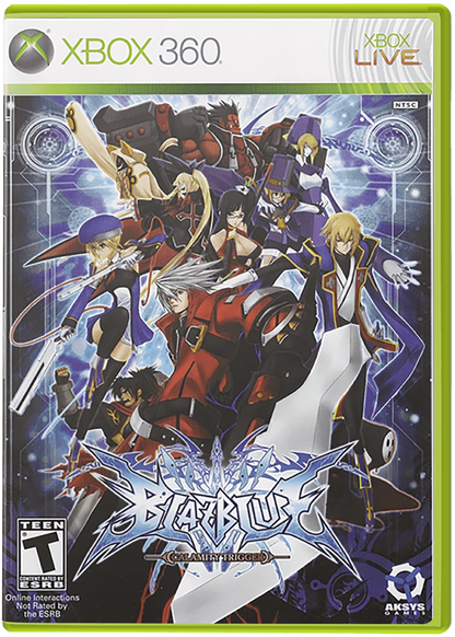 BlazBlue: Calamity Trigger cover art for Xbox 360 (X360) fighting video game