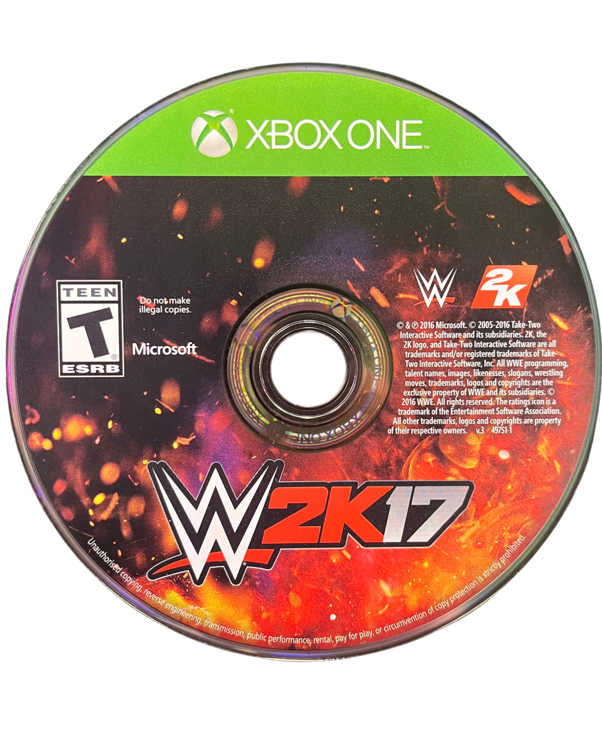 WWE 2K17 Xbox One for retro video game enthusiasts featuring professional wrestling gameplay authentic WWE Superstars realistic ring action career mode creation tools competitive multiplayer matches and collectible gaming appeal disc 