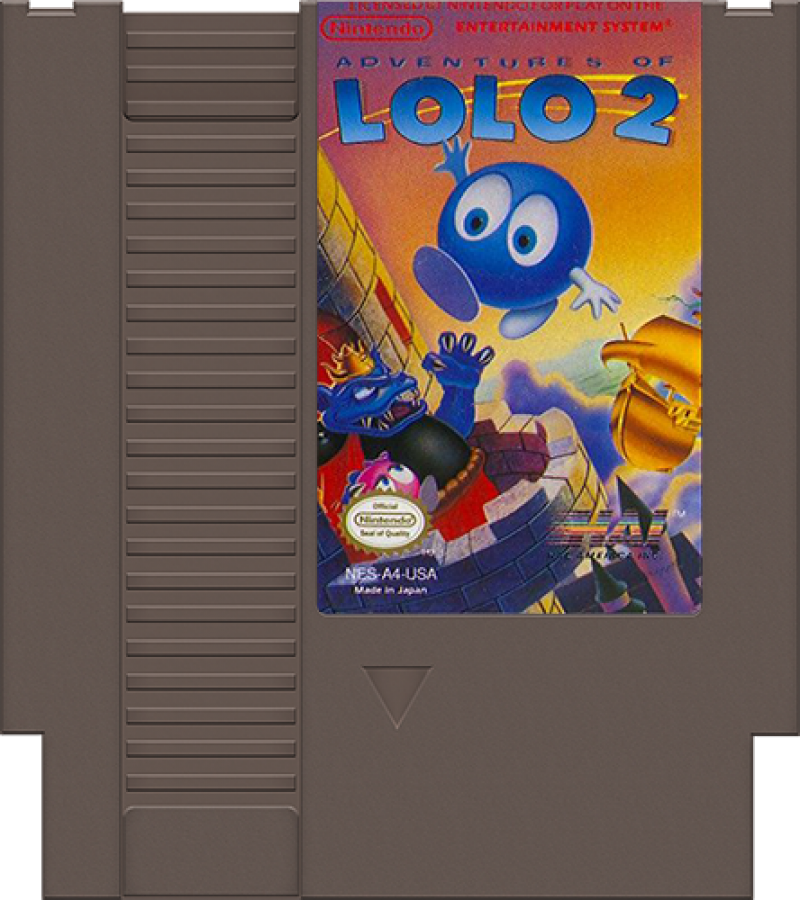 Adventures of Lolo 2 cartridge for Nintendo Entertainment System (NES) retro video game