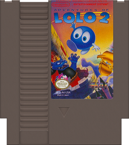 Adventures of Lolo 2 cartridge for Nintendo Entertainment System (NES) retro video game