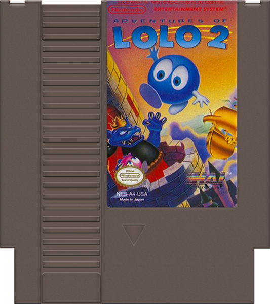 Adventures of Lolo 2 cartridge for Nintendo Entertainment System (NES) retro video game