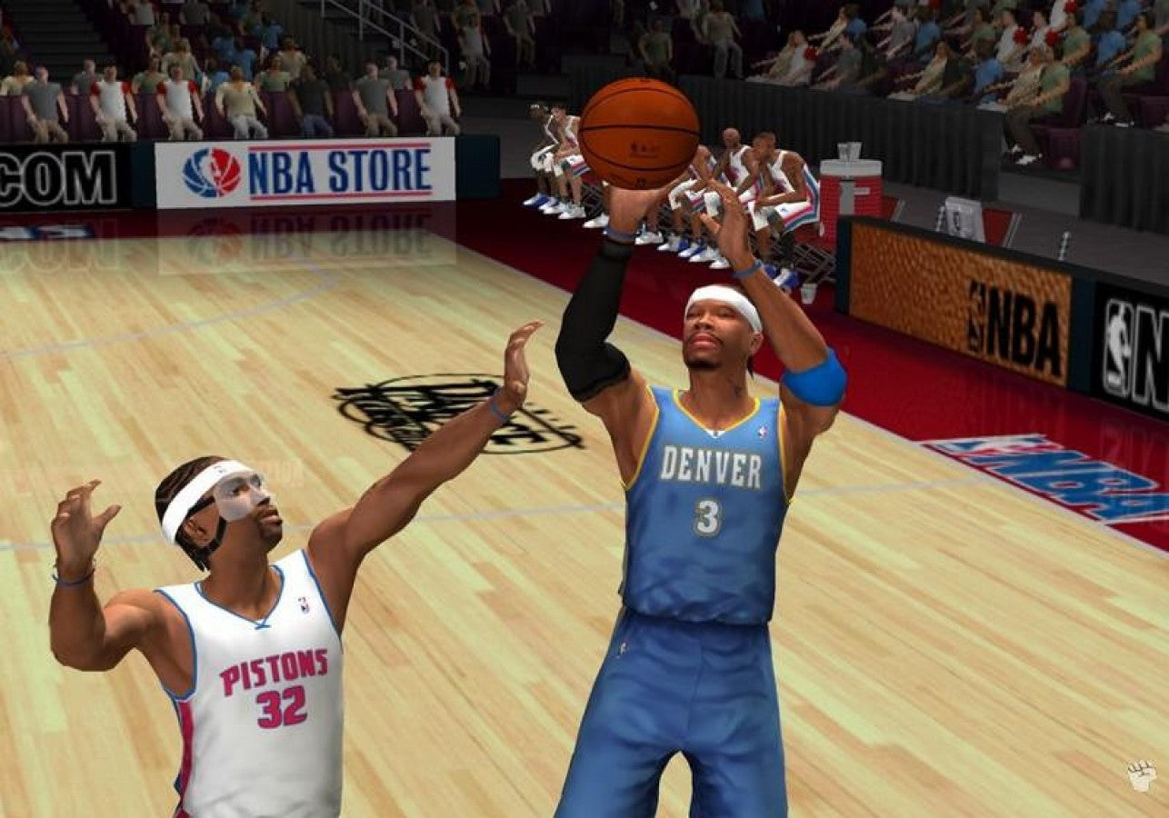 NBA 08 game for the PlayStation 2 featuring realistic basketball gameplay with NBA teams and players quick play and season modes and arcade style controls for fast paced matches gameplay 
