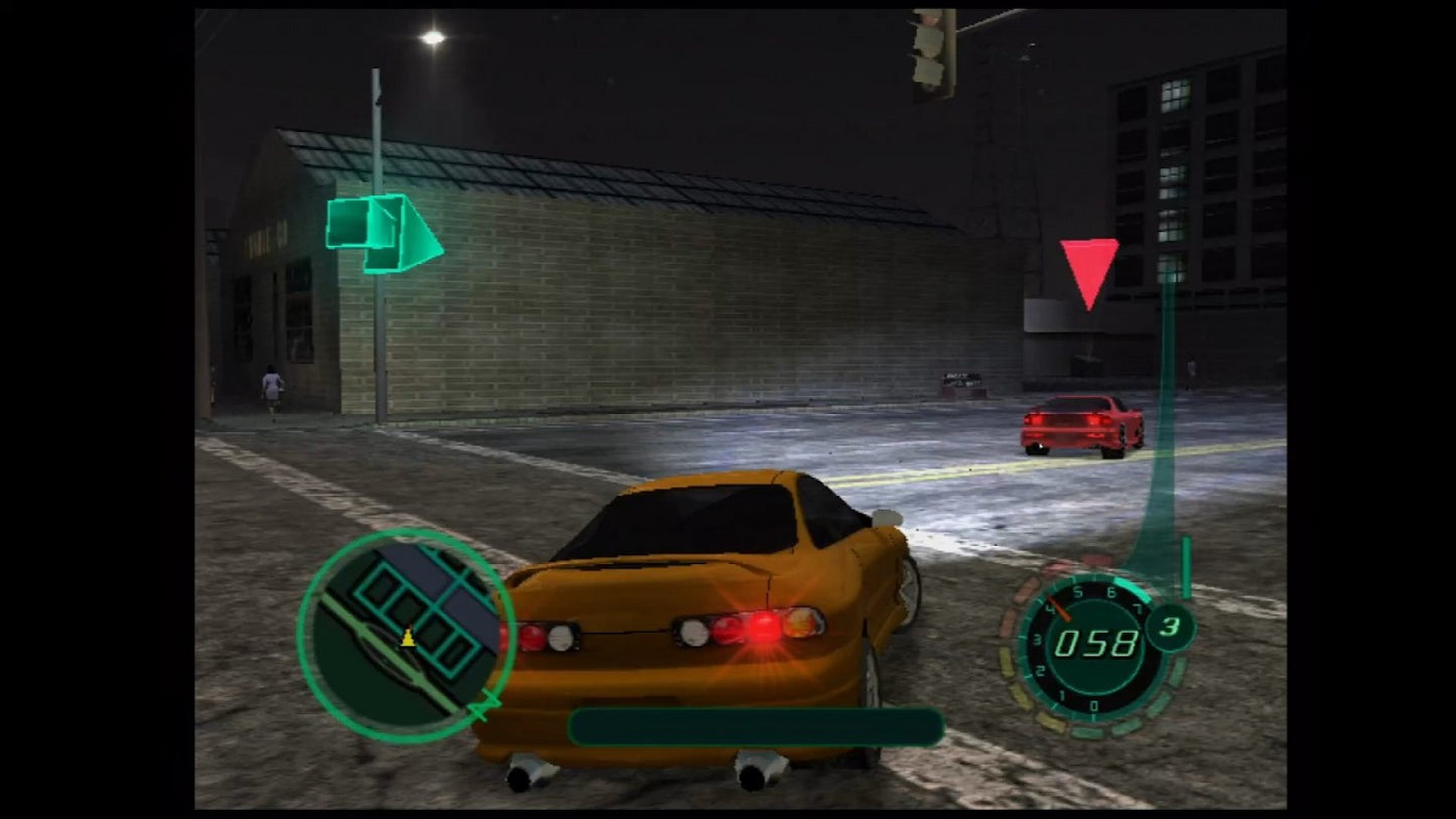 Midnight Club II Platinum Hits Xbox video game, arcade street racing, open-city environments, high-speed multiplayer action, classic console title gameplay screenshot
