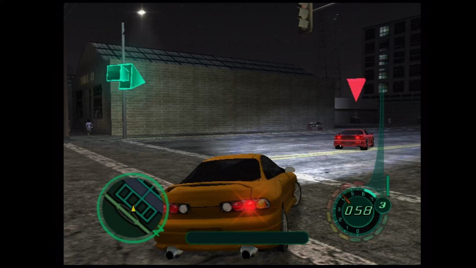 Midnight Club II Platinum Hits Xbox video game, arcade street racing, open-city environments, high-speed multiplayer action, classic console title gameplay screenshot