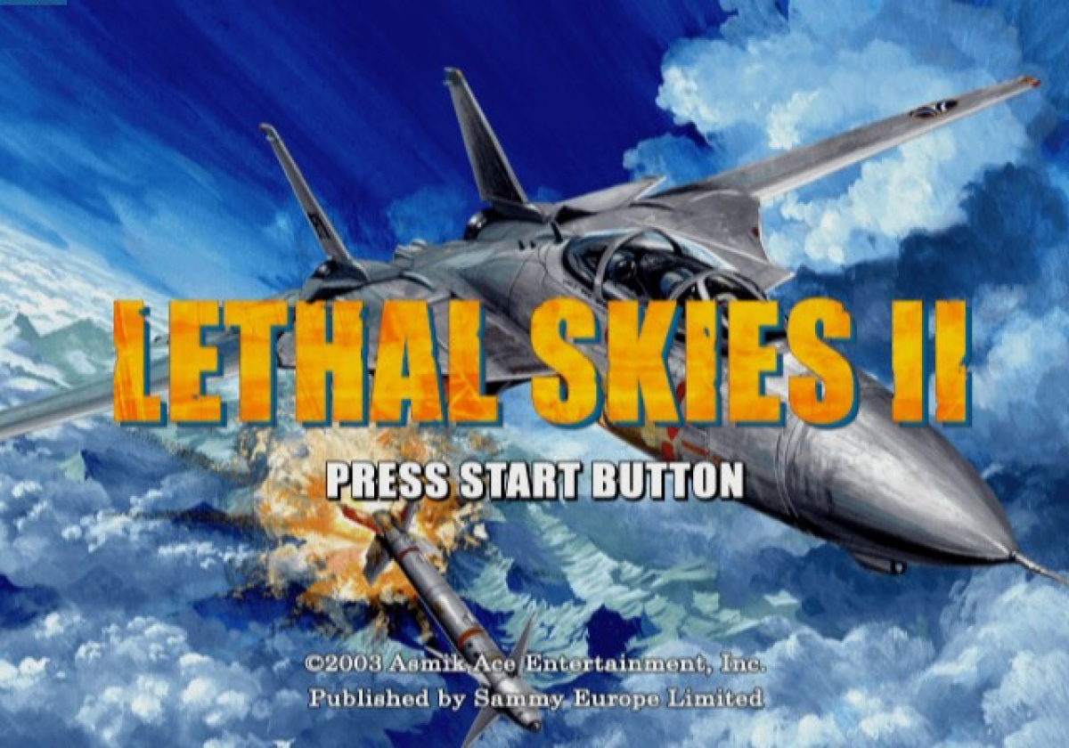 Lethal Skies II PlayStation 2 retro video game combat flight simulator title screen (2003)