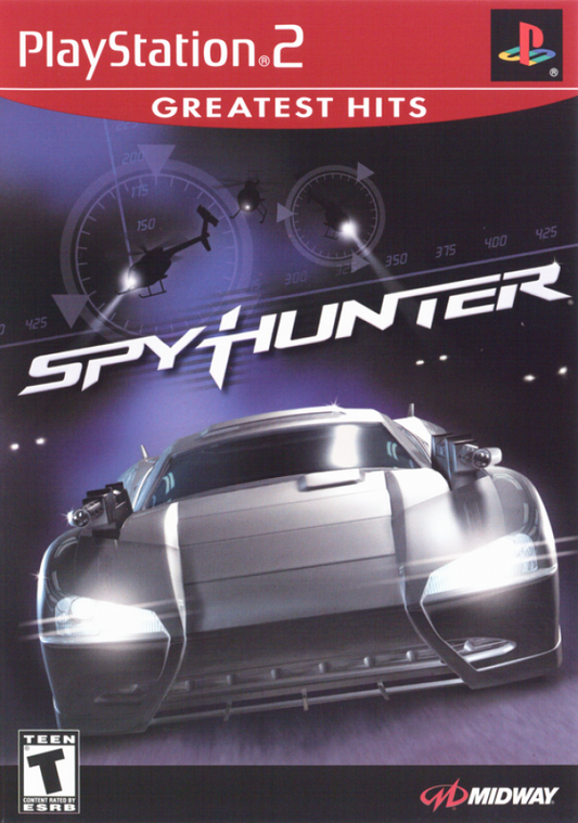 Spy Hunter [Greatest Hits] – PlayStation 2 (PS2) video game cover image, vehicular combat action.