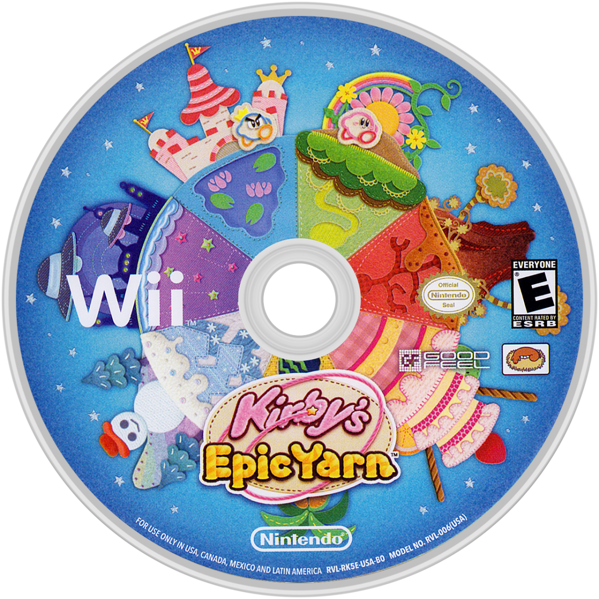 Kirby’s Epic Yarn – Nintendo Wii (Wii) platformer adventure video game disc