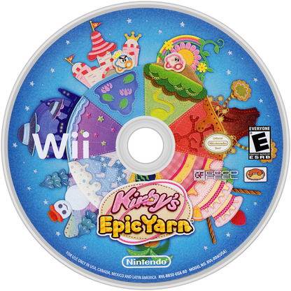 Kirby’s Epic Yarn – Nintendo Wii (Wii) platformer adventure video game disc