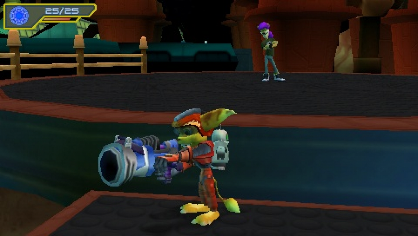 Ratchet and Clank: Size Matters gameplay for PlayStation Portable (PSP) action platformer game