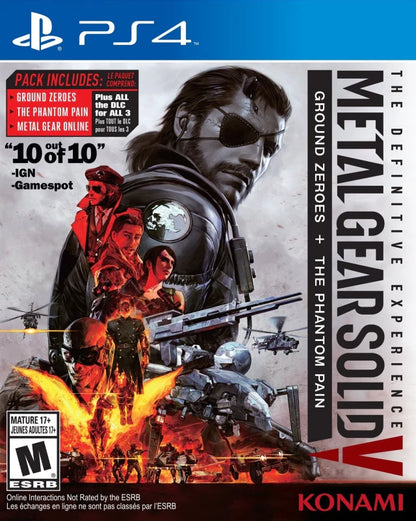 Metal Gear Solid V: The Definitive Experience – PlayStation 4 (PS4) video game cover art, action stealth game