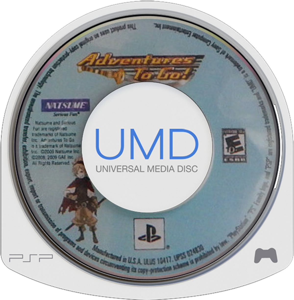 Adventures to Go – PlayStation Portable (PSP) disc for turn-based role-playing video game