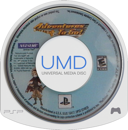Adventures to Go – PlayStation Portable (PSP) disc for turn-based role-playing video game