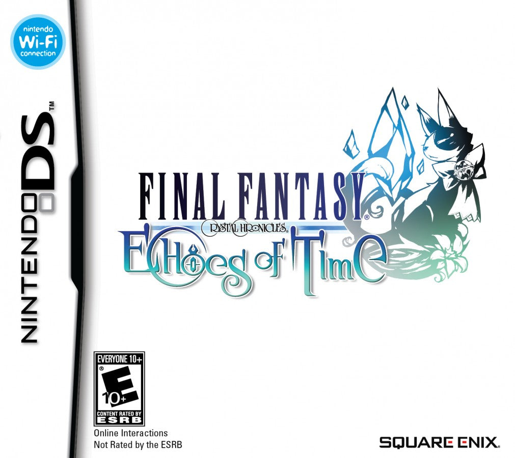 Final Fantasy Crystal Chronicles Echoes of Time Nintendo DS game featuring action RPG gameplay with real time combat dungeon exploration character customization and cooperative multiplayer in the Final Fantasy Crystal Chronicles universe front cover 