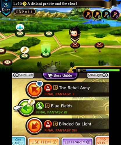 Theatrhythm Final Fantasy: Curtain Call gameplay for Nintendo 3DS (3DS) rhythm music video game