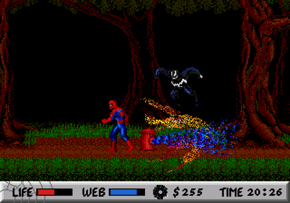 Spider-Man Sega Genesis retro video game action platformer gameplay