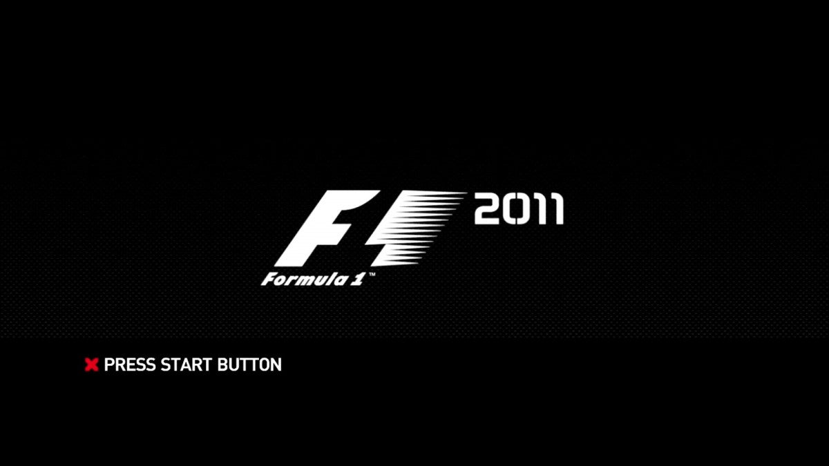 F1 2011 title screen for XBox 360 (X360) video game