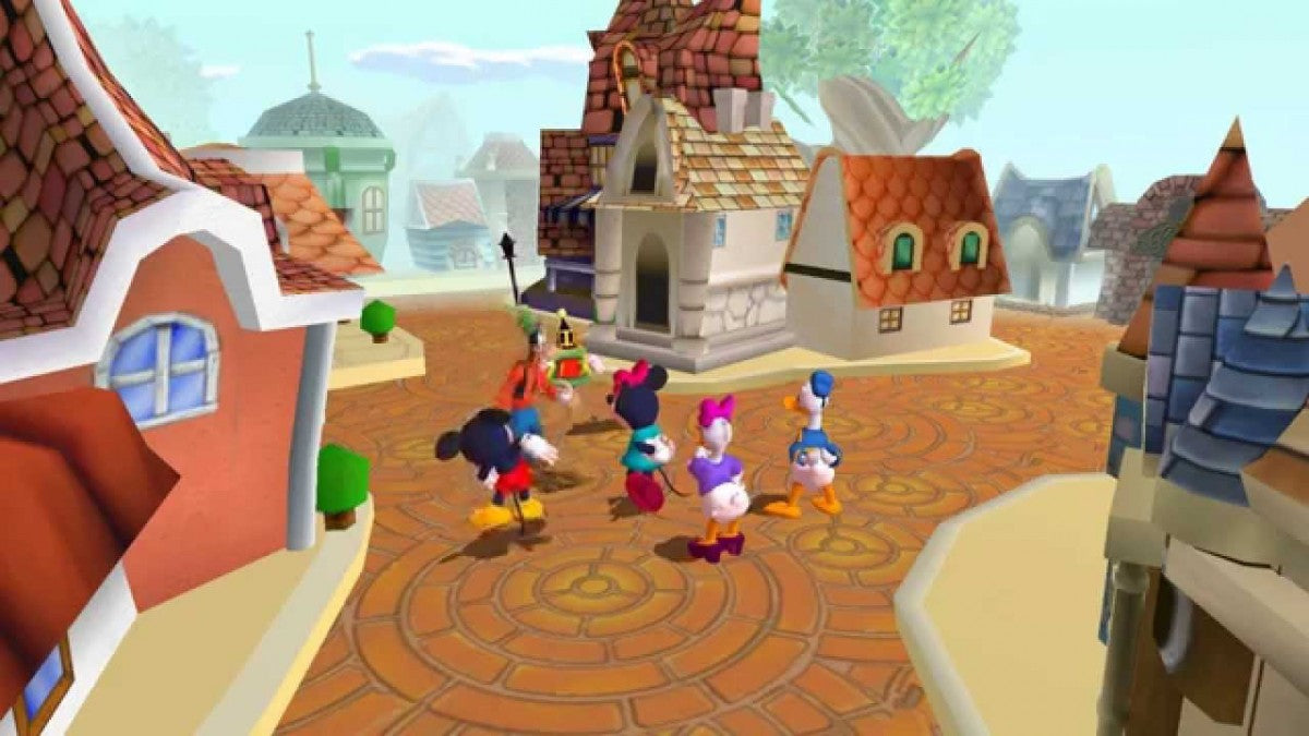 Disneys Party for GameCube featuring family friendly board game style mini games with Disney characters gameplay screenshot