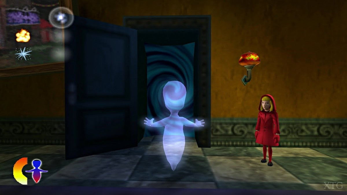 Casper Spirit Dimensions for GameCube featuring family friendly action adventure gameplay with light puzzle elements gameplay screenshot