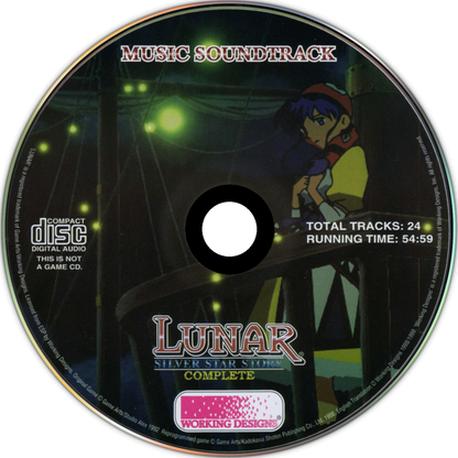 Lunar Silver Star Story Complete PS1 PlayStation 1 JRPG role playing game anime style fantasy adventure turn based combat retro video game soundtrack