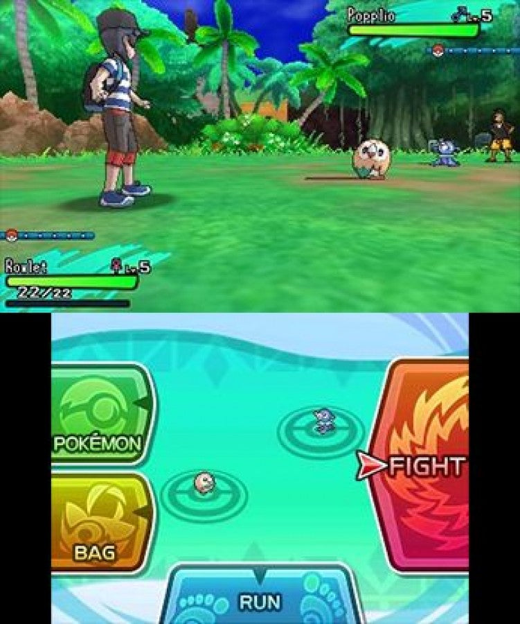 Pokémon Sun gameplay for Nintendo 3DS (3DS) role-playing video game