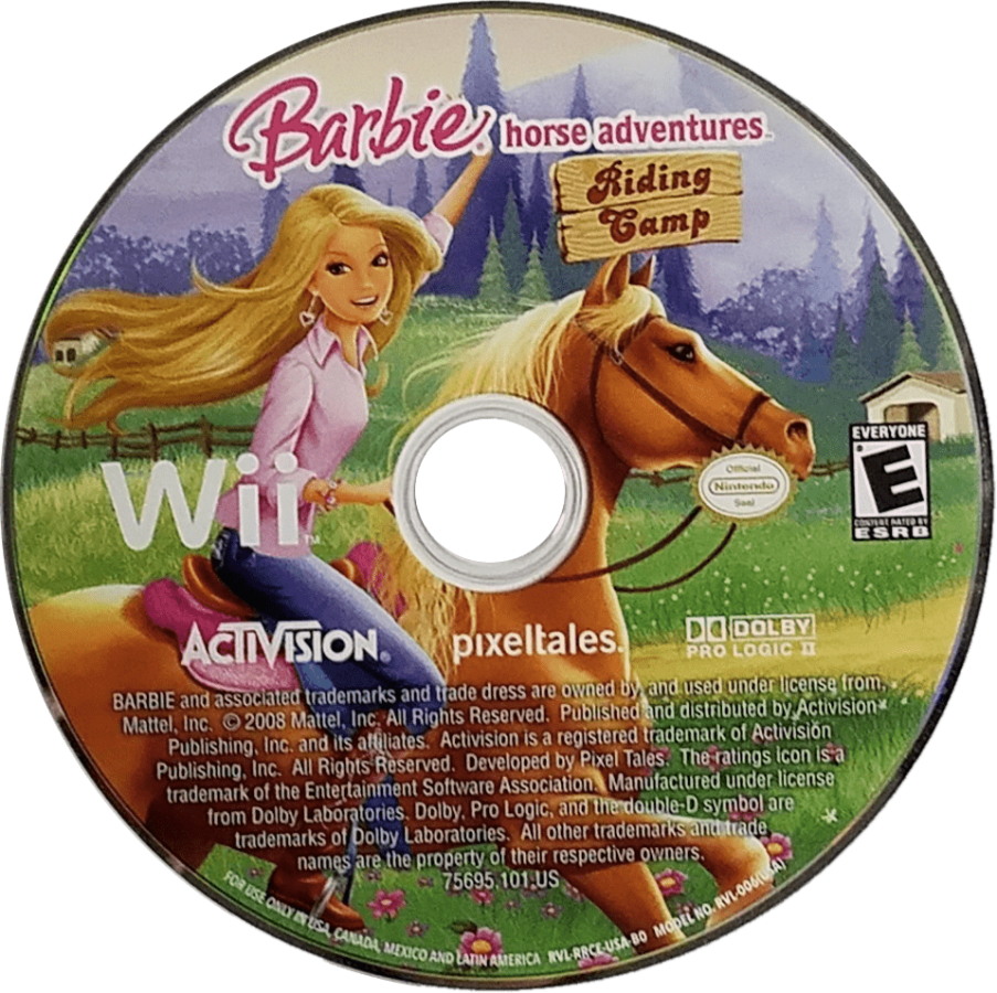 Barbie Horse Adventures: Riding Camp disc for Nintendo Wii (Wii) video game 