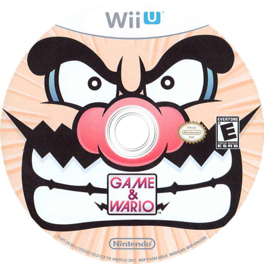 Game & Wario disc art for Nintendo Wii U (WiiU) video game 