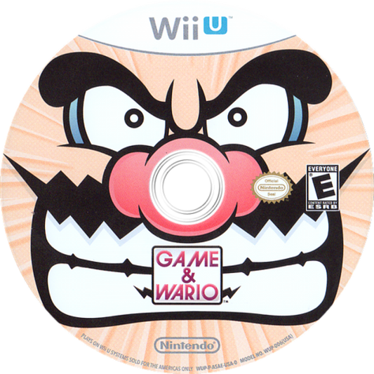 Game & Wario disc art for Nintendo Wii U (WiiU) video game 