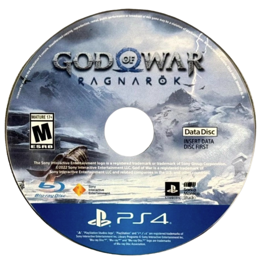God of War: Ragnarok [Launch Edition] – PlayStation 4 (PS4) video game data disc, mythic Norse action-adventure by Santa Monica Studio and Sony Interactive Entertainment