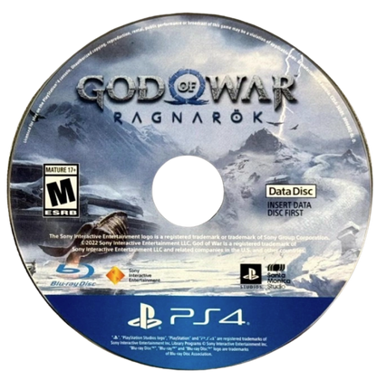 God of War: Ragnarok [Launch Edition] – PlayStation 4 (PS4) video game data disc, mythic Norse action-adventure by Santa Monica Studio and Sony Interactive Entertainment