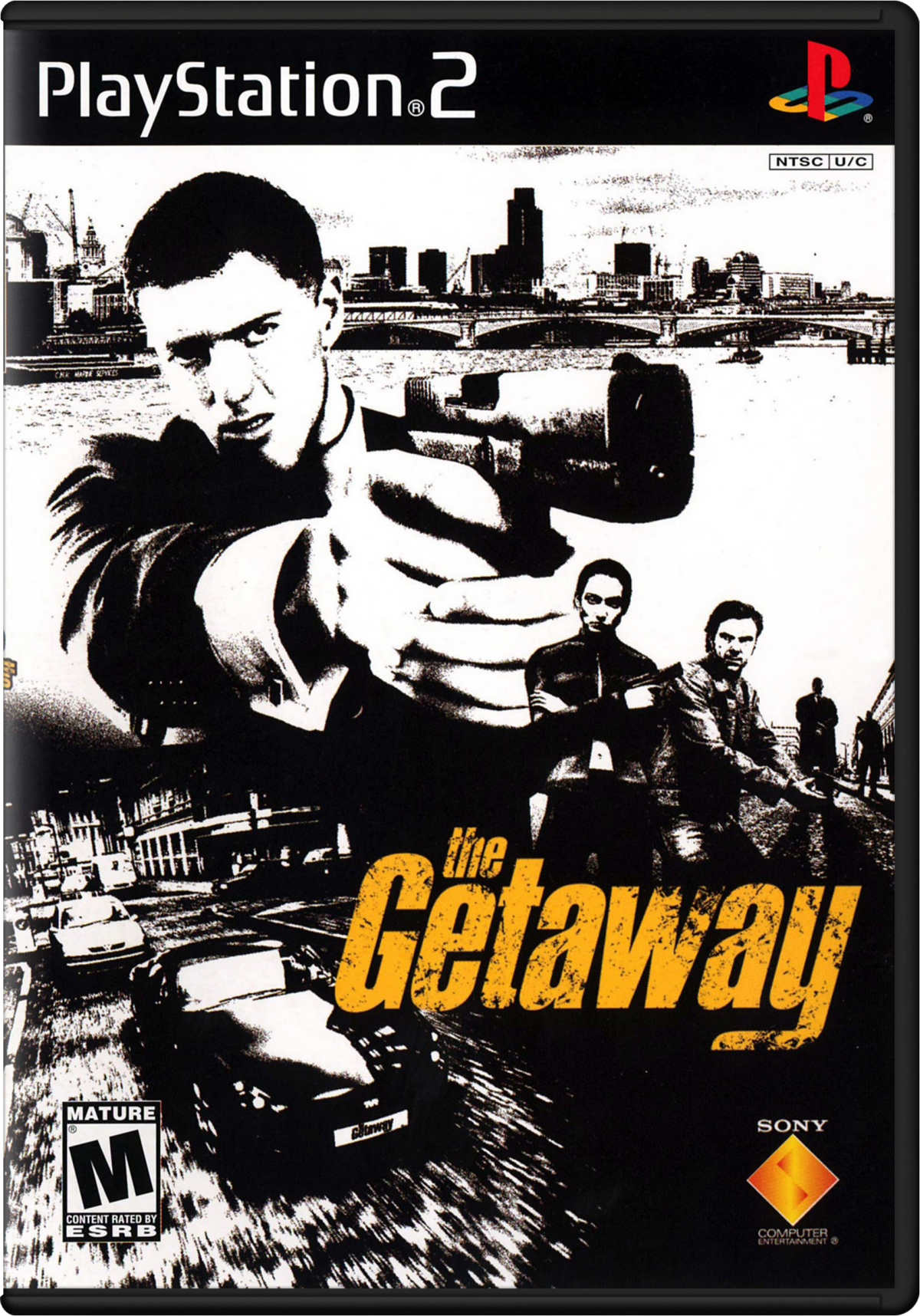 The Getaway PS2 Sony PlayStation 2 action adventure crime game open world London setting third person shooting driving missions cinematic story gang warfare realistic city gameplay Team Soho retro gaming PlayStation 2 software video game title cover art